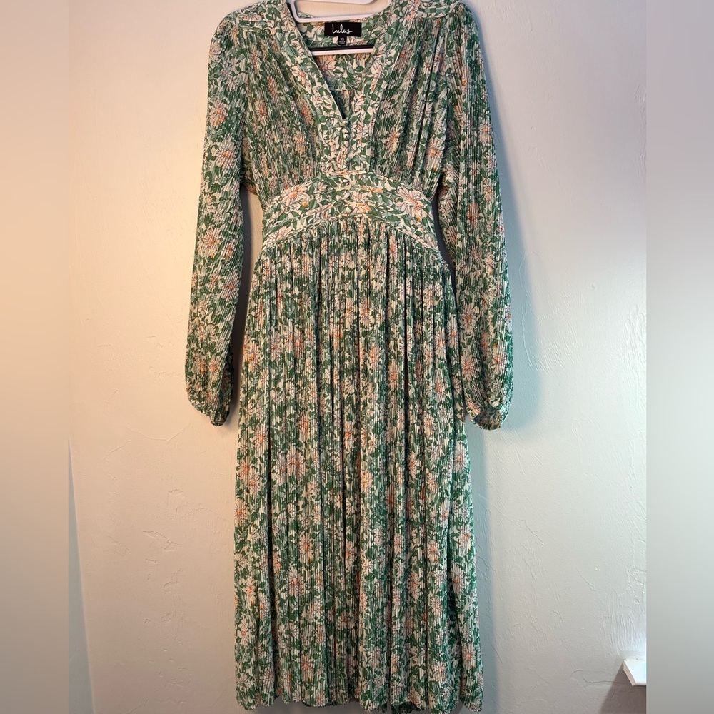 Green Floral Midi Dress | Lulus